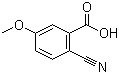 结构式 CAS# 179028-65-0, 2-氰基-5-甲氧基苯甲酸