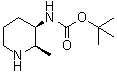 结构式 CAS# 1791402-58-8, N-[(2R,3R)-2-甲基-3-哌啶基]氨基甲酸叔丁酯