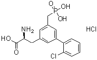 structure of CAS# 179411-93-9, (S)-alpha-Amino-2'-chloro-5-(phosphonomethyl)-[1,1'-biphenyl]-3-propanoic acid hydrochloride;SDZ 220-581 hydrochloride