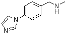 结构式 CAS# 179873-45-1, 1-[4-(1H-咪唑-1-基)苯基]-N-甲基甲胺