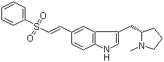 结构式 CAS# 180637-89-2, (R)-3-[(1-甲基-2-吡咯烷基)甲基]-5-[2-(苯磺酰基)乙烯基]-1H-吲哚