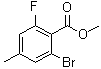 2-Bromo-6-fluoro-4-methylbenzoic acid methyl ester molecular structure (CAS 1807232-33-2)