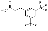 structure of CAS# 181772-16-7, 3,5-Bis(trifluoromethyl)benzenepropanoic acid;3-(3,5-Ditrifluoromethylphenyl)propionic acid; 3-[3,5-Bis(trifluoromethyl)phenyl]propanoic acid; 3-[3,5-Bis[trifluoromethyl]phenyl]propionic acid