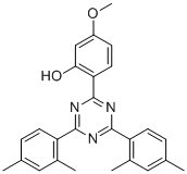 结构式 CAS# 1820-28-6, 2-[4,6-双(2,4-二甲基苯基)-1,3,5-三嗪-2-基]-5-甲氧基苯酚