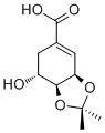 structure of CAS# 183075-03-8, 3,4-O-Isopropylidene shikimic acid