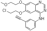 结构式 CAS# 183321-83-7, 6-(2-氯乙氧基)-N-(3-乙炔基苯基)-7-(2-甲氧基乙氧基)-4-喹唑啉胺