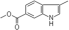 structure of CAS# 184151-49-3, 3-Methyl-1H-indole-6-carboxylic acid methyl ester;Methyl 3-methyl-1H-indole-6-carboxylate; Methyl 3-methylindole-6-carboxylate