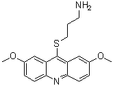 结构式 CAS# 184582-62-5, 3-[(2,7-二甲氧基吖啶-9-基)硫基]丙胺