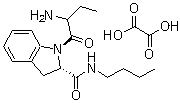 structure of CAS# 185213-03-0, [S-(R*,R*)]-1-(2-Amino-1-oxobutyl)-N-butyl-2,3-dihydro-1H-indole-2-carboxamide ethanedioate