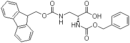 structure of CAS# 185968-90-5, N-Cbz-N'-Fmoc-D-2,3-diaminopropionic acid;Z-D-Dap(Fmoc)-OH