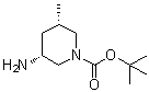 结构式 CAS# 1860012-52-7, (3R,5S)-3-氨基-5-甲基-1-哌啶羧酸叔丁酯