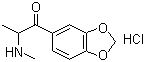 结构式 CAS# 186028-80-8, 2-甲基氨基-1-(3,4-亚甲二氧苯基)-1-丙酮盐酸盐