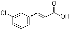 structure of CAS# 1866-38-2, 3-Chlorocinnamic acid ;trans-3-(3-Chlorophenyl)propenoic acid