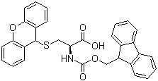 structure of CAS# 186829-25-4, N-[(9H-Fluoren-9-ylmethoxy)carbonyl]-S-9H-xanthen-9-yl-L-cysteine
