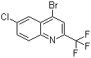 structure of CAS# 18706-32-6, 4-Bromo-6-chloro-2-(trifluoromethyl)quinoline