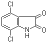 结构式 CAS# 18711-13-2, 4,7-二氯-1H-吲哚-2,3-二酮