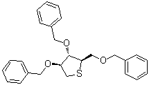 结构式 CAS# 187590-77-8, 2,3,5-三-O-苄基-1,4-二脱氧-1,4-环硫-D-阿拉伯糖醇