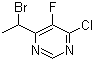 structure of CAS# 188416-28-6, 6-(1-Bromoethyl)-4-chloro-5-fluoropyrimidine;4-Chloro-5-fluoro-6-(1-bromoethyl)-pyrimidine