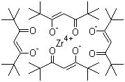 structure of CAS# 18865-74-2, Tetrakis(dipivaloylmethanato)zirconium;Tetrakis(2,2,6,6-tetramethylheptane-3,5-dionato)zirconium; Zirconium tetrakis(dipivaloylmethanato); Zirconium tetrakis(dipivaloylmethane)
