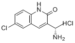结构式 CAS# 1887009-48-4, (S)-3-(1-氨基乙基)-6-氯喹啉-2(1H)-酮盐酸盐