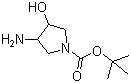 3-Amino-4-hydroxy-1-pyrrolidinecarboxylic acid tert-butyl ester molecular structure (CAS 190141-99-2)