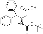 structure of CAS# 190190-50-2, Boc-(S)-3-Amino-4,4-diphenylbutyric acid;(S)-beta-[[(tert-Butoxy)carbonyl]amino]-gamma-phenylbenzenebutanoic acid