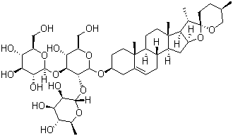 结构式 CAS# 19083-00-2, 纤细薯蓣皂苷