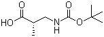 (S)-3-(Boc-氨基)异丁酸分子结构 (CAS 190897-47-3)