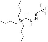 结构式 CAS# 191606-78-7, 1-甲基-5-(三丁基锡烷基)-3-(三氟甲基)-1H-吡唑