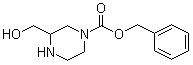 structure of CAS# 191739-40-9, Benzyl 3-(hydroxymethyl)piperazine-1-carboxylate;3-(Hydroxymethyl)piperazin-1-carboxylic acid benzyl ester
