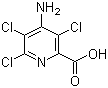 structure of CAS# 1918-02-1, Picloram;4-Amino-3,5,6-trichloropyridine-2-carboxylic acid; 4-Amino-3,5,6-trichloropicolinic acid