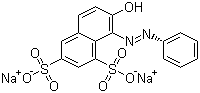 structure of CAS# 1936-15-8, Acid Orange 10;C.I. 16230; Orange G sodium salt; 7-Hydroxy-8-(phenylazo)-1,3-naphthalenedisulfonic acid disodium salt