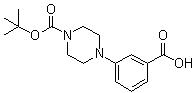 结构式 CAS# 193818-13-2, 3-[4-(叔丁氧羰基)哌嗪-1-基]苯甲酸