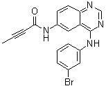 结构式 CAS# 194423-06-8, N-[4-[(3-溴苯基)氨基]-6-喹唑啉基]-2-丁炔酰胺