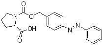 structure of CAS# 194541-47-4, (2S)-1,2-Pyrrolidinedicarboxylic acid 1-[[4-(2-phenyldiazenyl)phenyl]methyl] ester