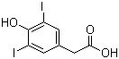 结构式 CAS# 1948-39-6, 4-羟基-3,5-二碘苯乙酸