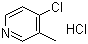 结构式 CAS# 19524-08-4, 4-氯-3-甲基吡啶盐酸盐