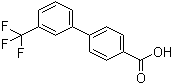 structure of CAS# 195457-70-6, 3'-(Trifluoromethyl)biphenyl-4-carboxylic acid;4-(3-Trifluoromethylphenyl)benzoic acid