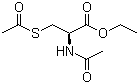 结构式 CAS# 19547-89-8, S,N-二乙酰基-L-半胱氨酸乙酯