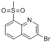 结构式 CAS# 1956385-35-5, 3-溴-8-(甲基磺酰基)喹啉