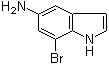 structure of CAS# 196205-07-9, 7-Bromo-1H-indol-5-amine