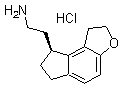 结构式 CAS# 196597-80-5, (S)-2-(1,6,7,8-四氢-2H-茚并[5,4-b]呋喃-8-基)乙胺盐酸盐