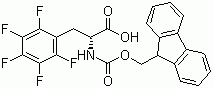 结构式 CAS# 198545-85-6, N-芴甲氧羰基-2,3,4,5,6-五氟-D-苯丙氨酸