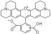结构式 CAS# 198978-94-8, 9-[2,4(2,5)-二羧基]苯基-2,3,6,7,12,13,16,17-八氢-1H,5H,11H,15H-呫吨[2,3,4-ij:5,6,7-i'j']二喹嗪-18-内鎓盐
