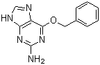 structure of CAS# 19916-73-5, 6-O-Benzylguanine;2-Amino-6-(benzyloxy)purine; 2-Amino-6-(phenylmethoxy)-9H-purine