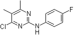 structure of CAS# 199463-20-2, 4-Chloro-2-(4-fluorophenylamino)-5,6-dimethylpyrimidine;4-Chloro-5,6-dimethyl-2-(4-fluorophenylamino)pyrimidine