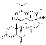 Flumethasone 21-pivalate molecular structure (CAS 2002-29-1)