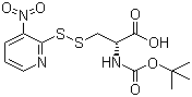 结构式 CAS# 200350-73-8, N-[叔丁氧羰基]-3-[(3-硝基-2-吡啶基)二硫]-D-丙氨酸