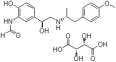 结构式 CAS# 200815-49-2, 酒石酸福莫特罗; N-[2-羟基-5-[(1R)-1-羟基-2-[(1R)-2-(4-甲氧基苯基)-1-甲基乙基]氨基]乙基]苯基]甲酰胺-L-(+)-酒石酸盐