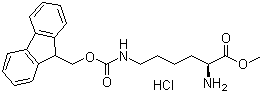 结构式 CAS# 201009-98-5, N'-芴甲氧羰基-L-赖氨酸甲酯盐酸盐